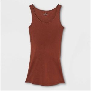 Brown maternity tank top